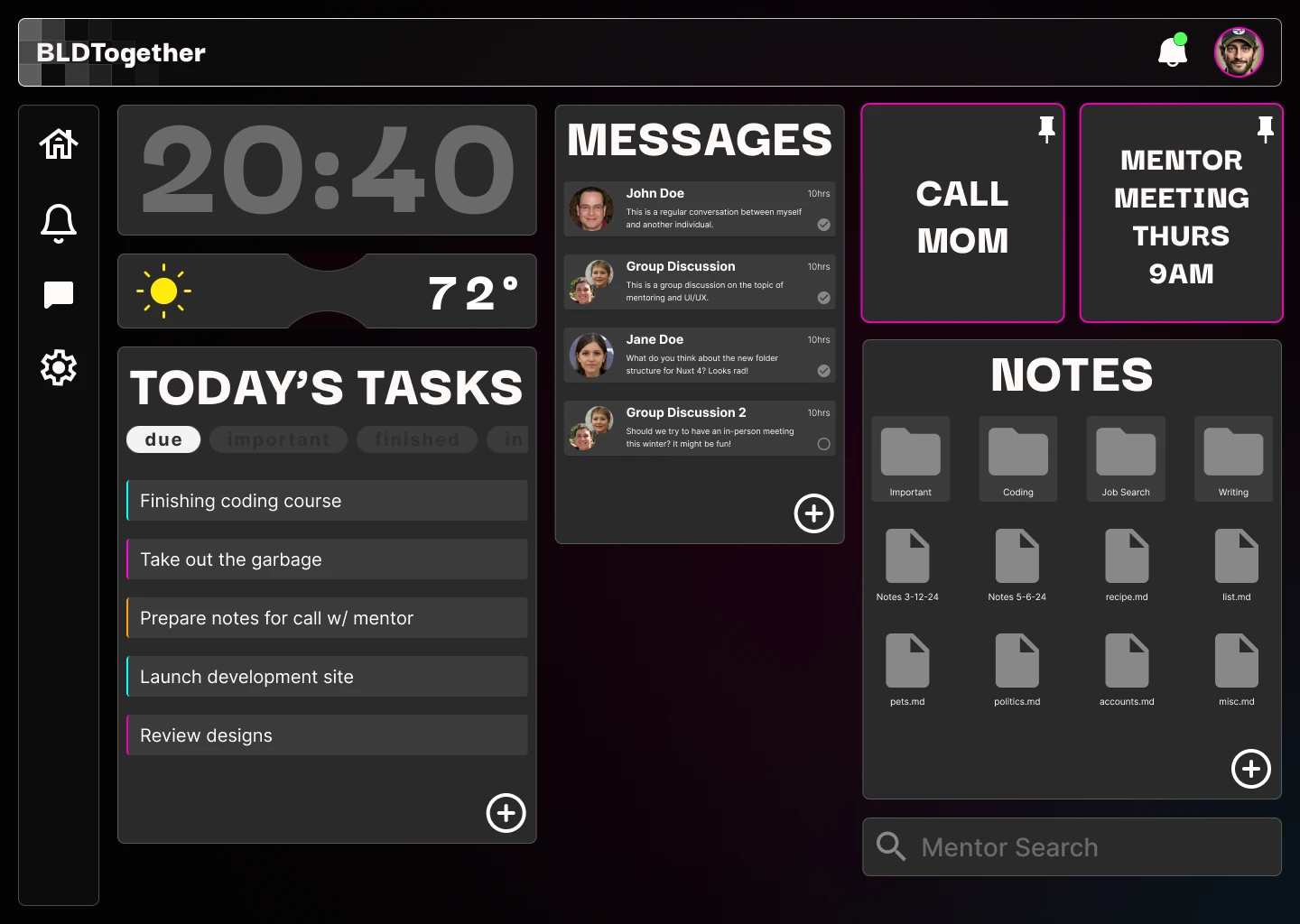 Dashboard UI